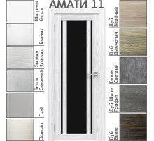 Межкомнатная дверь «АМАТИ» 11 (Чёрное стекло)