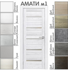 Межкомнатная дверь «АМАТИ» М1 (Матовое стекло)