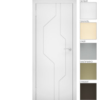 Межкомнатная дверь "ЭМАЛЬ" ПГ-15 (Цвет - Белый; Ваниль; Грэй; Капучино; Графит)