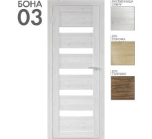 Межкомнатная дверь "БОНА" 03 (Цвета - Лиственница Сибиу; Дуб Сонома; Дуб Стирлинг)